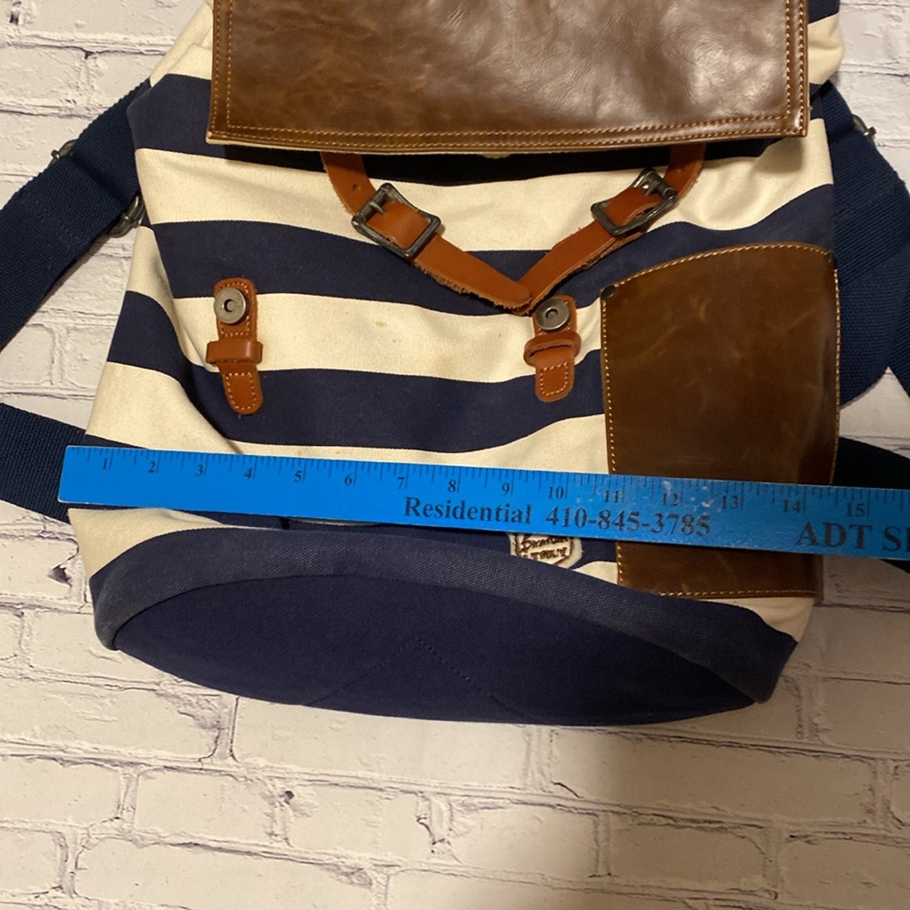 The Same Direction Nautical Blue Striped Backpack - Picture 10 of 11